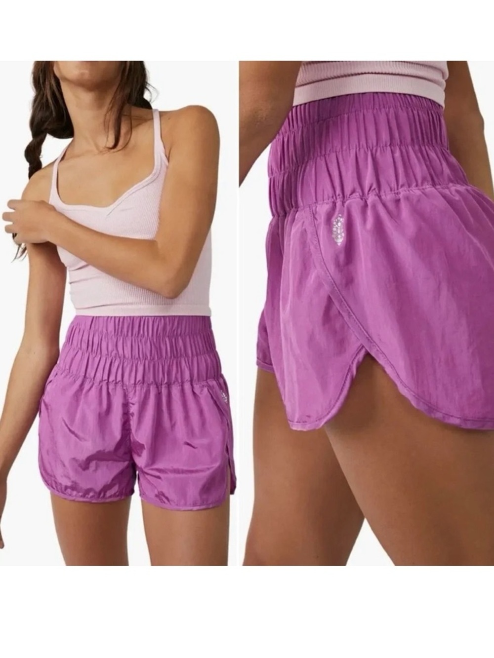 FP Movement by Free People Pink The Way Home High-Rise Shorts Medium